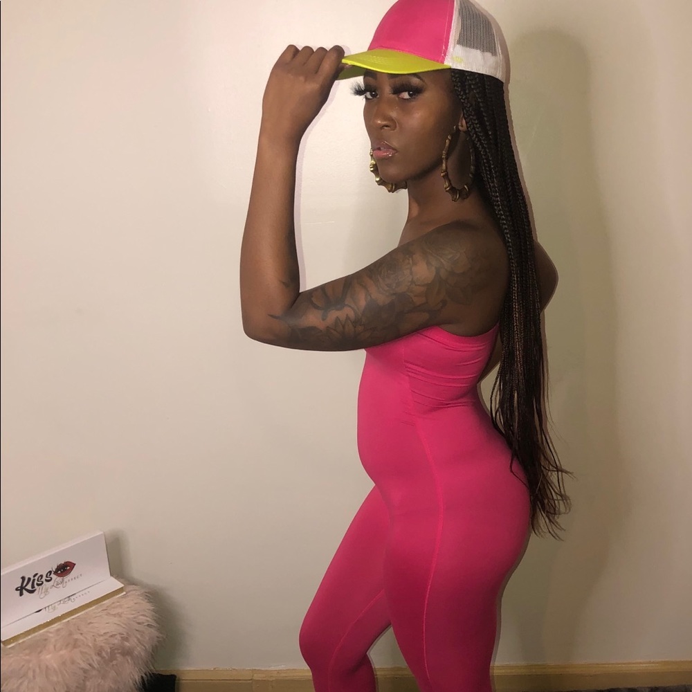 Pink summer suit